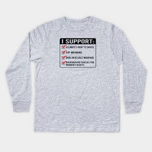 I Support List Kids Long Sleeve T-Shirt